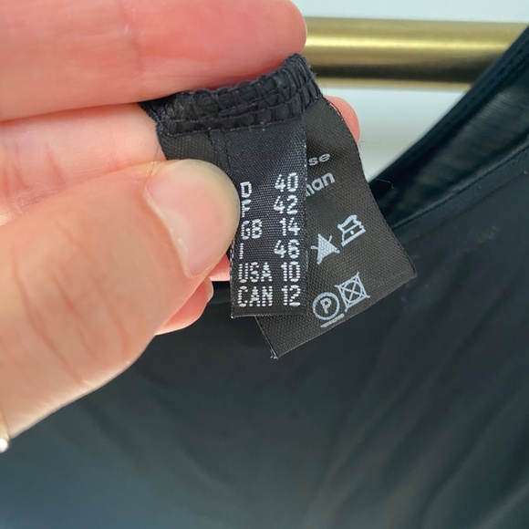 Ischiko Black Long Summer Stretch Viscose Slip Dress Made in Austria Size 10 - Picture 6 of 8